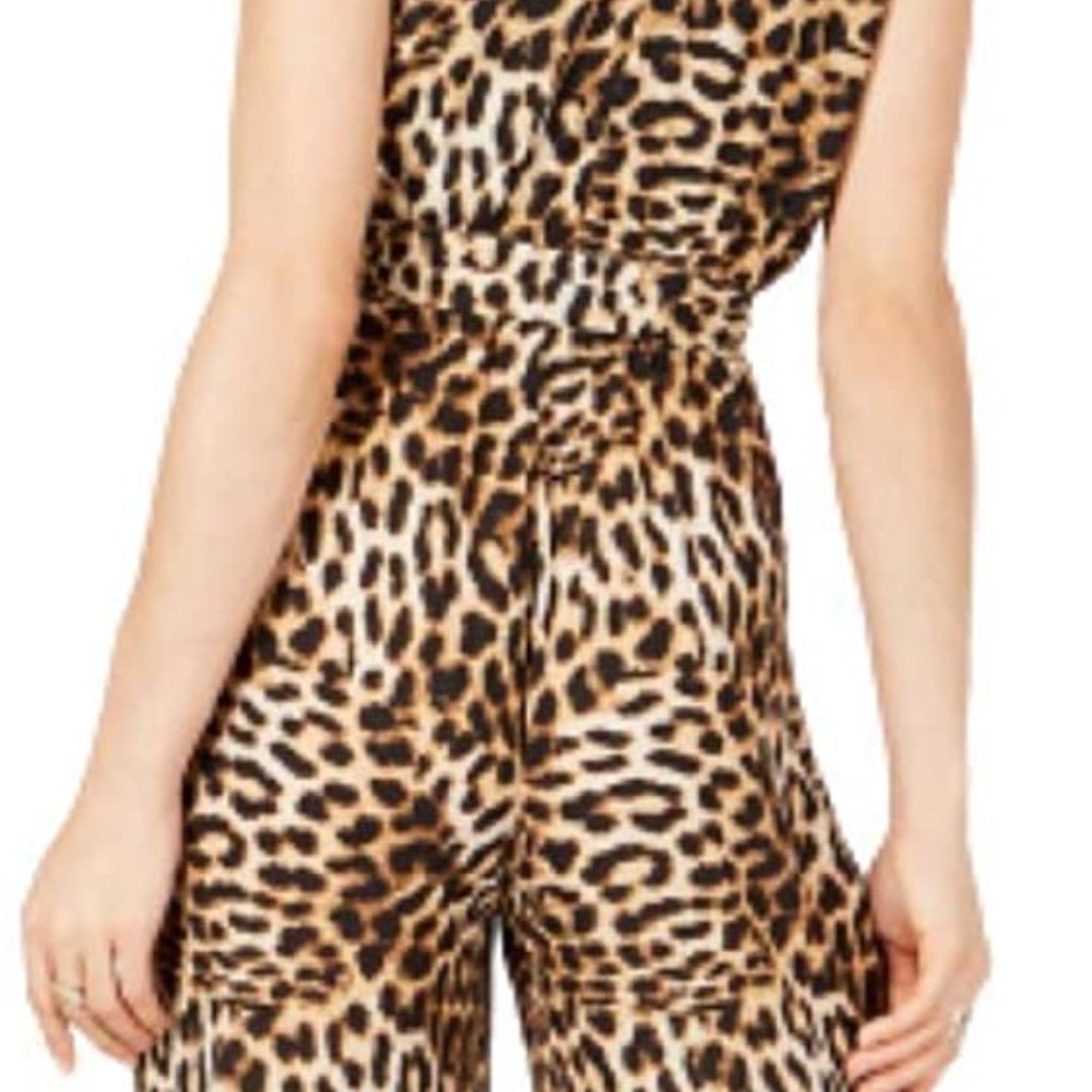 NWT INC Leopard Print Jumpsuit, size 4 - Picture 5 of 7